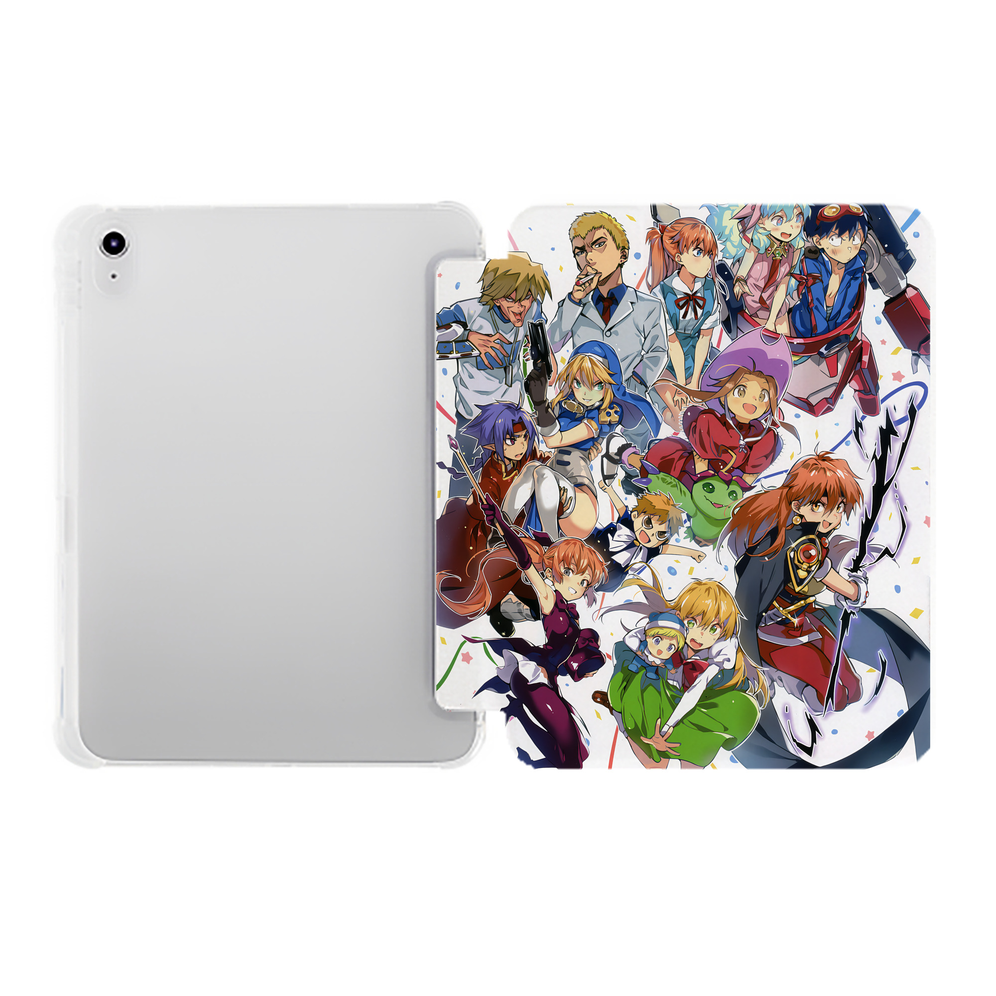 （画像用） Digimon デジタルモンスター/デジモン IPad ケース ペン収納付き 三つ折りスタンド PUレザー×シリコン 対応機種9.5/10.5/10.9インチ